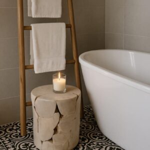 Bath Stool White