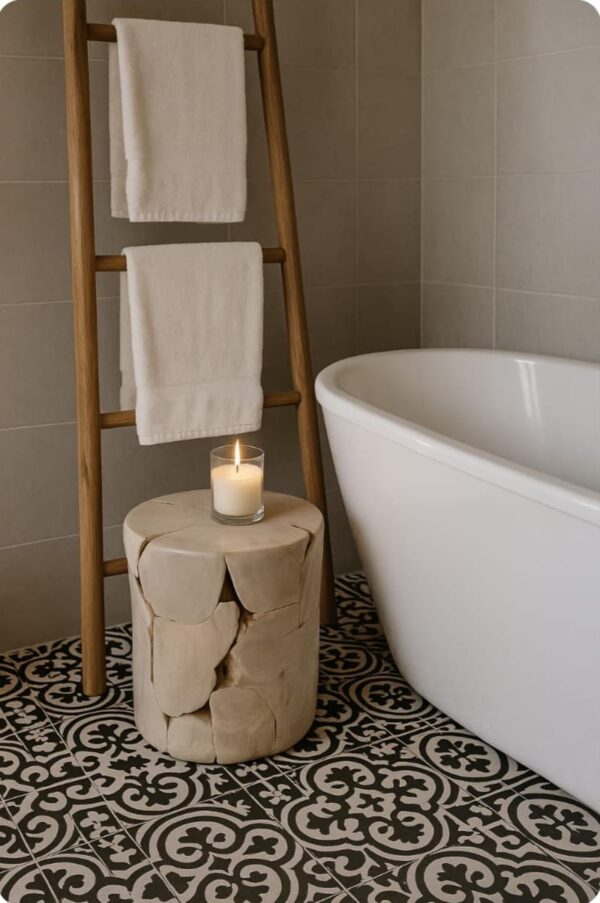 Bath Stool White